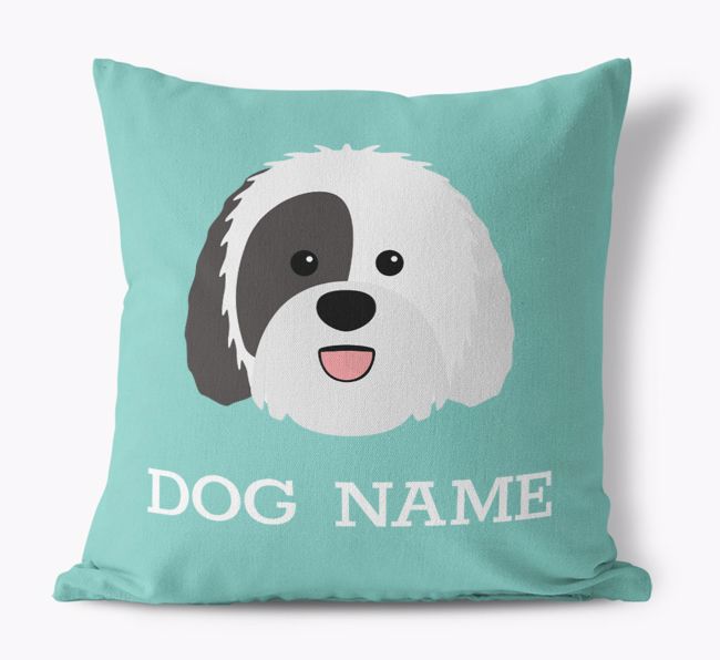 {dogsName}'s Icon: Personalised {breedFullName} Canvas Cushion